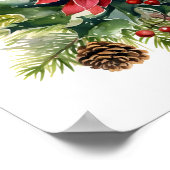 美しいクリスマスフローラ花束 ポスター (角)