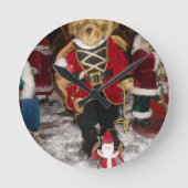 美しいクリスマスプレゼント ラウンド壁時計 (正面)