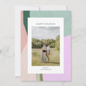 美しいクリスマスホリデーフォトグリーティングカード シーズンカード (正面)