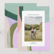 美しいクリスマスホリデーフォトグリーティングカード