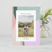 美しいクリスマスホリデーフォトグリーティングカード シーズンカード (スタンド正面)