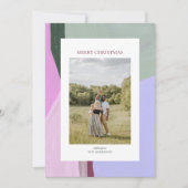 美しいクリスマスホリデーフォトグリーティングカード シーズンカード (正面)