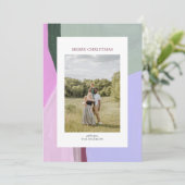 美しいクリスマスホリデーフォトグリーティングカード シーズンカード (スタンド正面)