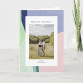 美しいクリスマスホリデーフォトグリーティングカード シーズンカード (正面)