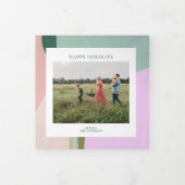 美しいクリスマスホリデーフォトグリーティングカード 三つ折りクリスマスカード (カバー)