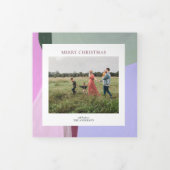 美しいクリスマスホリデーフォトグリーティングカード 三つ折りクリスマスカード (カバー)