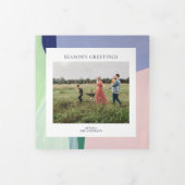 美しいクリスマスホリデーフォトグリーティングカード 三つ折りクリスマスカード (カバー)