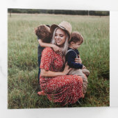 美しいクリスマスホリデーフォトグリーティングカード 三つ折りクリスマスカード (内部最初)