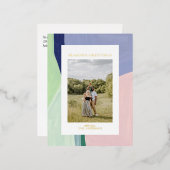 美しいクリスマスホリデーフォトフォイルのグリーティングカード 箔シーズンポストカード (正面/裏面)