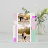 美しいクリスマスホリデーフォトフォイルのグリーティングカード 箔シーズンポストカード (立ち正面)