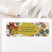 美しいクリスマスホリデー差出人住所ラベル ラベル (インサイチュ)