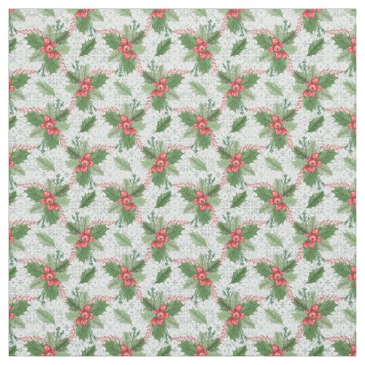 美しいクリスマスホリー ファブリック (見本)