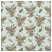 美しいクリスマスホリー ファブリック (クローズアップ)