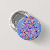 美しいクリスマスボタン 缶バッジ (正面&裏面)