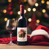 美しいクリスマスボードフレームファミリーホリデー ワインラベル