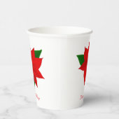 美しいクリスマスポインセチアの花 紙コップ (右)