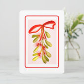 美しいクリスマスミツバチの植物 デジタルペイント仕上げ シーズンカード (スタンド正面)