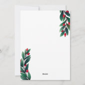 美しいクリスマスリースメリークリスマスフォト シーズンカード (裏面)