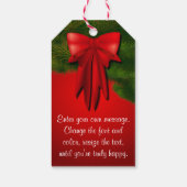 美しいクリスマスリース ギフトタグ (裏面)