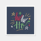 美しいクリスマスレタリング紙ランチョンマット スタンダードカクテルナプキン (正面)