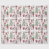 美しいクリスマスレッドウォーターの色要素 ラッピングペーパー (フラット)