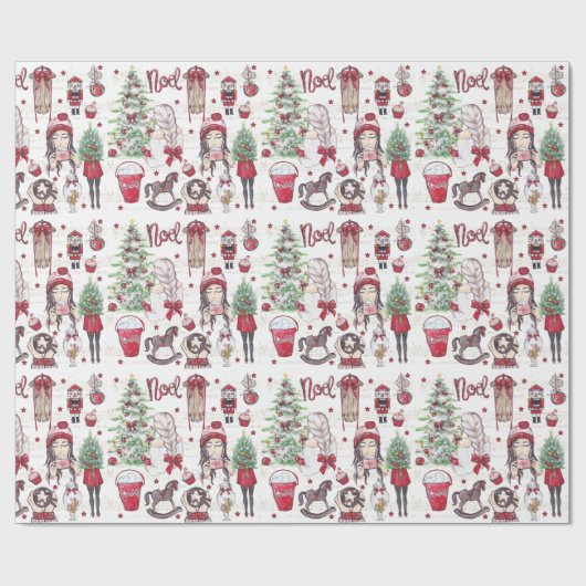 美しいクリスマスレッドウォーターの色要素 ラッピングペーパー (フラット)