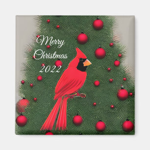 美しいクリスマスレッド（鳥）ショウジョウコウカンチョウ マグネット