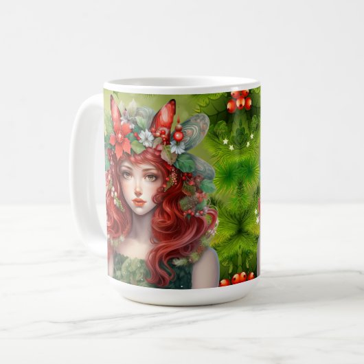 美しいクリスマスレディーマグ コーヒーマグカップ (正面左)