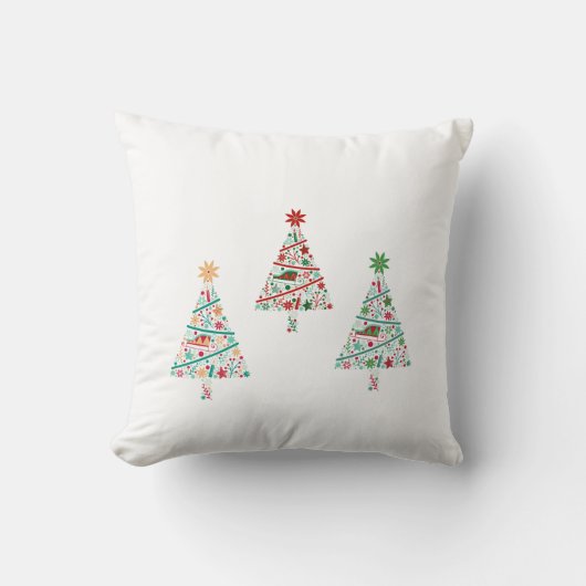 🏠 「美しいクリスマスロー枕 | エレガントホリデーデザイン」 クッション (正面)