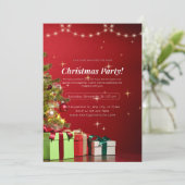 美しいクリスマス招待状 招待状 (スタンド正面)