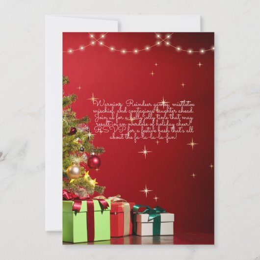 美しいクリスマス招待状 招待状 (裏面)