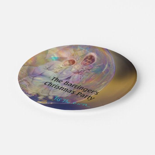 美しいクリスマス素晴らしエレガントパーティー ペーパープレート (アングル)