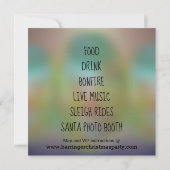 美しいクリスマス素晴らしエレガント 招待状 (裏面)