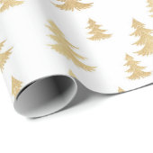 美しいクリスマス金ゴールドパターンラッピング紙 ラッピングペーパー (ロールコーナー)