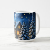 美しいクリスマス コーヒーマグカップ (正面右)