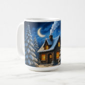 美しいクリスマス コーヒーマグカップ (正面左)