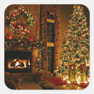 美しいクリスマス スクエアシール