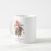美しいクリスマス・ボールのフレーム 家族の休日 コーヒーマグカップ (正面左)