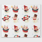 美しいクリスマス、冬の風景 ラッピングペーパー (フラット)