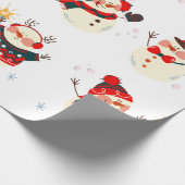美しいクリスマス、冬の風景 ラッピングペーパー (角)