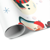 美しいクリスマス、冬の風景 ラッピングペーパー (ロールコーナー)