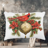 美しいクリスマス（鳥）ショウジョウコウカンチョウアクセント枕 アクセントクッション
