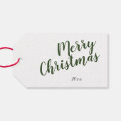 美しいクリスマス(鳥)ショウジョウコウカンチョウパーソナライズされたギフトラベル ギフトタグ (裏面横)