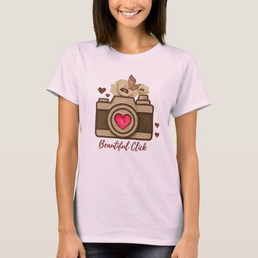 美しいクリックデザイン Tシャツ (正面)
