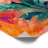 美しいクリー鮮やかルフローラアートポスター ポスター (角)