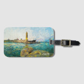 美しいクレタギリシャ油絵を描作品 ラゲッジタグ (正面横)