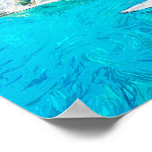 美しいクレタギリシャ海絵画ズ ポスター (角)