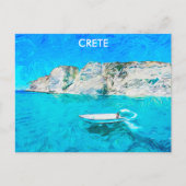 美しいクレタギリシャ海絵画ズ ポストカード (正面)