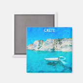 美しいクレタギリシャ海絵画ズ マグネット (正面/裏面)