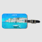 美しいクレタギリシャ海絵画ズ ラゲッジタグ (正面横)